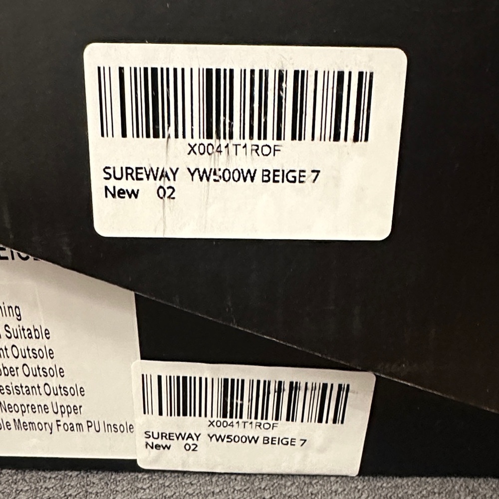 Sureway Beige and Orange Pull-On Rain Boots WATERPROOF Men’s 5/Women’s 7 - Picture 12 of 12